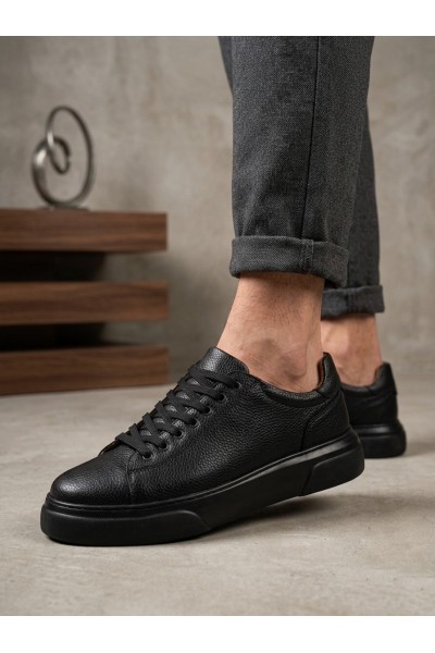 BLF-010 Erkek Sneaker Günlük Casual Spor Ayakkabı Siyah Taban 