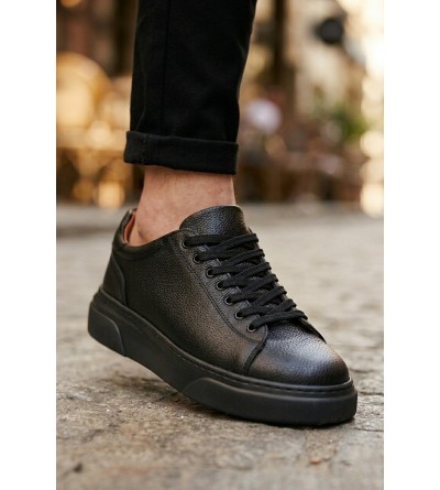 BLF-010 Erkek Sneaker Günlük Casual Spor Ayakkabı Siyah Taban 