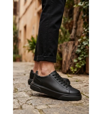 BLF-010 Erkek Sneaker Günlük Casual Spor Ayakkabı Siyah Taban 