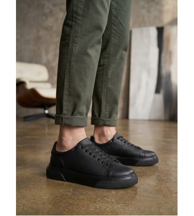BLF-010 Erkek Sneaker Günlük Casual Spor Ayakkabı Siyah Taban 