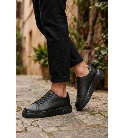 BLF-010 Erkek Sneaker Günlük Casual Spor Ayakkabı Siyah Taban 