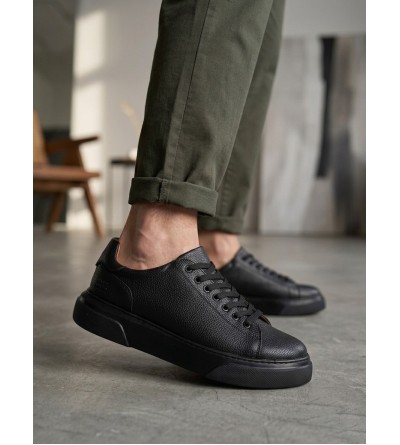 BLF-010 Erkek Sneaker Günlük Casual Spor Ayakkabı Siyah Taban 