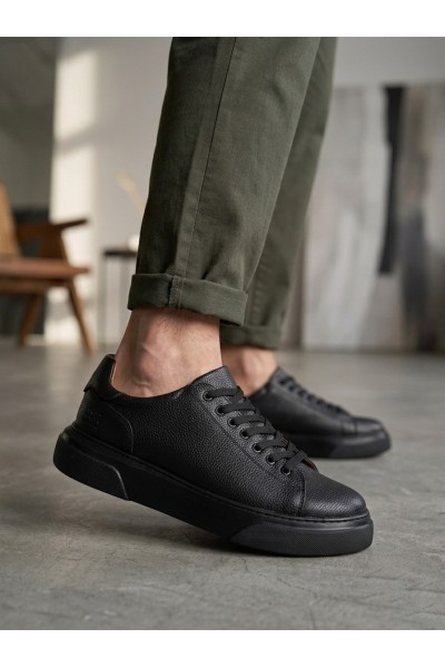 BLF-010 Erkek Sneaker Günlük Casual Spor Ayakkabı Siyah Taban 