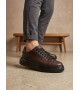 BLF-010 Erkek Sneaker Günlük Casual Spor Ayakkabı Kahverengi Siyah Taban 