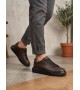BLF-010 Erkek Sneaker Günlük Casual Spor Ayakkabı Kahverengi Siyah Taban 
