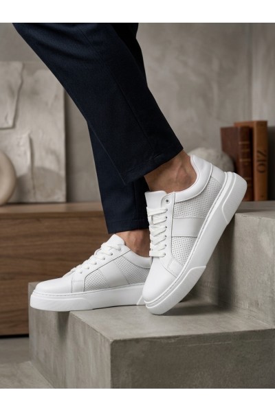 BA0247 Erkek Sneaker Günlük Casual Spor Ayakkabı Beyaz