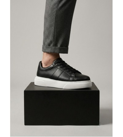 BA0247 Erkek Sneaker Günlük Casual Spor Ayakkabı Siyah