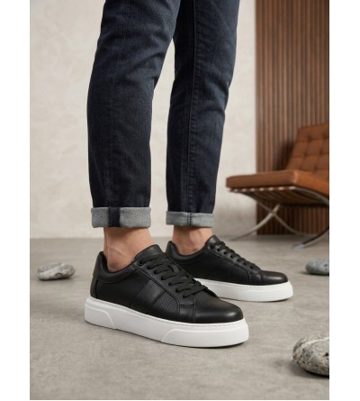 BA0247 Erkek Sneaker Günlük Casual Spor Ayakkabı Siyah