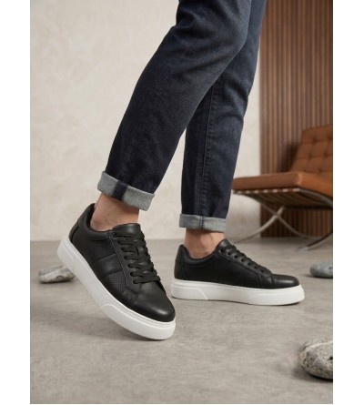 BA0247 Erkek Sneaker Günlük Casual Spor Ayakkabı Siyah