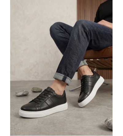 BA0247 Erkek Sneaker Günlük Casual Spor Ayakkabı Siyah