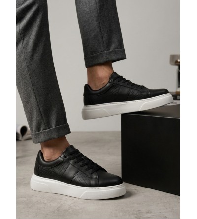 BA0247 Erkek Sneaker Günlük Casual Spor Ayakkabı Siyah