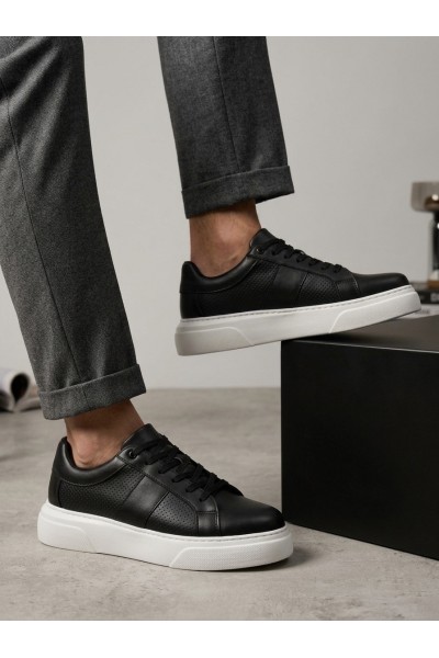 BA0247 Erkek Sneaker Günlük Casual Spor Ayakkabı Siyah