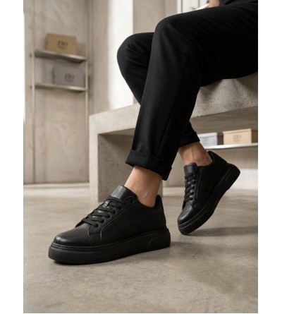 BA0247 Erkek Sneaker Günlük Casual Spor Ayakkabı Siyah Taban