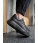 BA0247 Erkek Sneaker Günlük Casual Spor Ayakkabı Siyah Taban