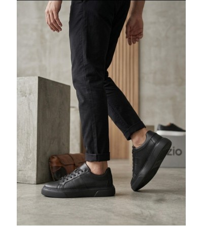 BA0247 Erkek Sneaker Günlük Casual Spor Ayakkabı Siyah Taban