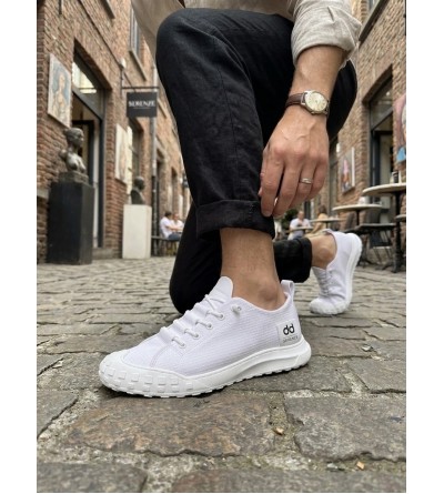 BA0248 BOA Beyaz Esnek Bağcıklı Ultra Hafif Nefes Alan Sneaker Ayakkabı