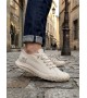 BA0248 BOA Krem Esnek Bağcıklı Ultra Hafif Nefes Alan Sneaker Ayakkabı