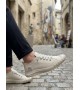 BA0248 BOA Krem Esnek Bağcıklı Ultra Hafif Nefes Alan Sneaker Ayakkabı
