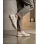 BA0248 BOA Krem Esnek Bağcıklı Ultra Hafif Nefes Alan Sneaker Ayakkabı