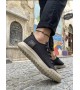 BA0248 BOA Siyah Bej Taban Esnek Bağcıklı Ultra Hafif Nefes Alan Sneaker Ayakkabı