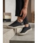 BA0248 BOA Siyah Bej Taban Esnek Bağcıklı Ultra Hafif Nefes Alan Sneaker Ayakkabı