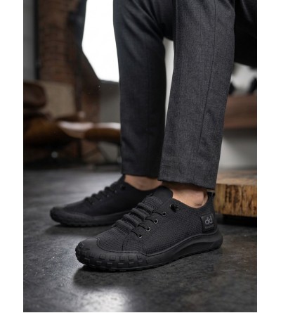 BA0248 BOA Siyah Esnek Bağcıklı Ultra Hafif Nefes Alan Sneaker Ayakkabı