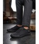 BA0248 BOA Siyah Esnek Bağcıklı Ultra Hafif Nefes Alan Sneaker Ayakkabı
