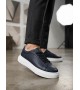 BLF-010 Erkek Sneaker Günlük Casual Spor Ayakkabı Lacivert Beyaz Taban