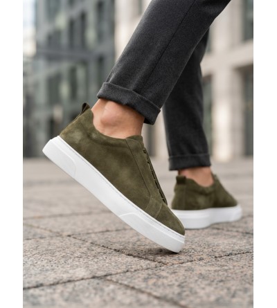 BA0581 Erkek Sneaker Günlük Casual Spor Ayakkabı Haki Beyaz Taban BA0581 Erkek Sneaker Günlük Casual Spor Ayakkabı Haki Beyaz Taban