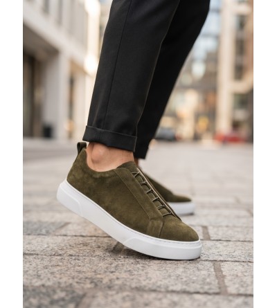 BA0581 Erkek Sneaker Günlük Casual Spor Ayakkabı Haki Beyaz Taban BA0581 Erkek Sneaker Günlük Casual Spor Ayakkabı Haki Beyaz Taban