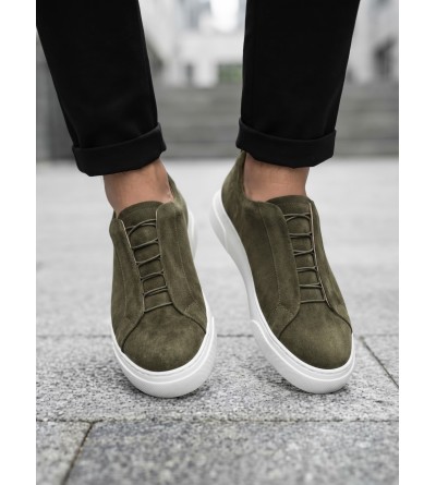 BA0581 Erkek Sneaker Günlük Casual Spor Ayakkabı Haki Beyaz Taban BA0581 Erkek Sneaker Günlük Casual Spor Ayakkabı Haki Beyaz Taban