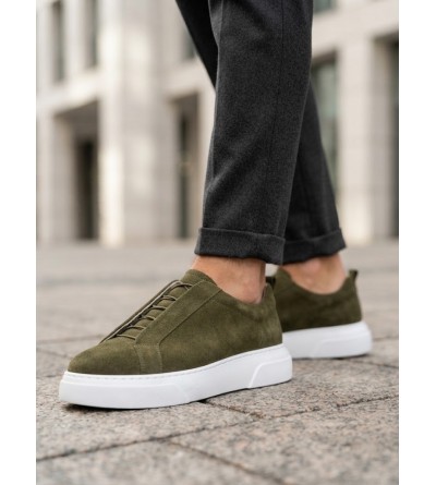 BA0581 Erkek Sneaker Günlük Casual Spor Ayakkabı Haki Beyaz Taban BA0581 Erkek Sneaker Günlük Casual Spor Ayakkabı Haki Beyaz Taban