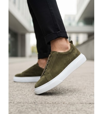 BA0581 Erkek Sneaker Günlük Casual Spor Ayakkabı Haki Beyaz Taban BA0581 Erkek Sneaker Günlük Casual Spor Ayakkabı Haki Beyaz Taban