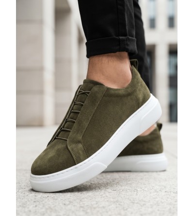 BA0581 Erkek Sneaker Günlük Casual Spor Ayakkabı Haki Beyaz Taban BA0581 Erkek Sneaker Günlük Casual Spor Ayakkabı Haki Beyaz Taban