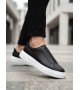 BA0581 Erkek Sneaker Günlük Casual Spor Ayakkabı Siyah Beyaz Taban