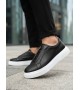 BA0581 Erkek Sneaker Günlük Casual Spor Ayakkabı Siyah Beyaz Taban