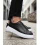 BA0581 Erkek Sneaker Günlük Casual Spor Ayakkabı Siyah Beyaz Taban