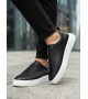 BA0581 Erkek Sneaker Günlük Casual Spor Ayakkabı Siyah Beyaz Taban