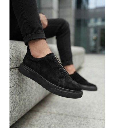 BA0581 Erkek Sneaker Günlük Casual Spor Ayakkabı Siyah Süet Siyah Taban BA0581 Erkek Sneaker Günlük Casual Spor Ayakkabı Siyah Süet Siyah Taban