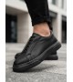 BA0581 Erkek Sneaker Günlük Casual Spor Ayakkabı Siyah Siyah Taban 
