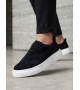 BA0581 Erkek Sneaker Günlük Casual Spor Ayakkabı Siyah Süet Beyaz Taban 
