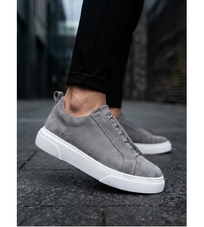 BA0581 Erkek Sneaker Günlük Casual Spor Ayakkabı Gri Süet Beyaz Taban BA0581 Erkek Sneaker Günlük Casual Spor Ayakkabı Gri Süet Beyaz Taban