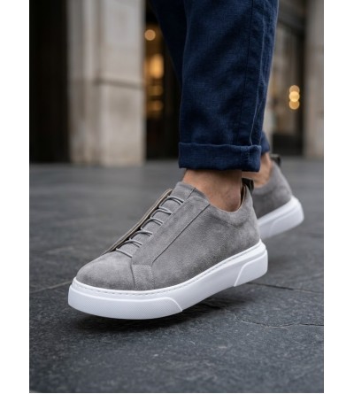 BA0581 Erkek Sneaker Günlük Casual Spor Ayakkabı Gri Süet Beyaz Taban BA0581 Erkek Sneaker Günlük Casual Spor Ayakkabı Gri Süet Beyaz Taban