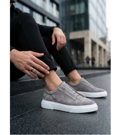 BA0581 Erkek Sneaker Günlük Casual Spor Ayakkabı Gri Süet Beyaz Taban BA0581 Erkek Sneaker Günlük Casual Spor Ayakkabı Gri Süet Beyaz Taban