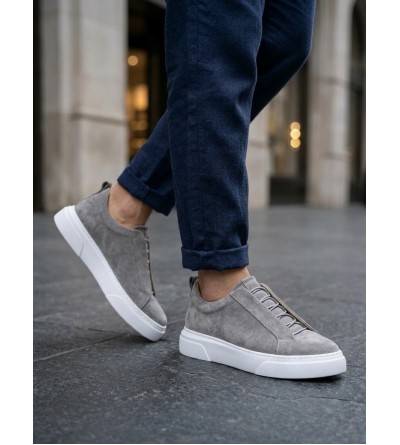 BA0581 Erkek Sneaker Günlük Casual Spor Ayakkabı Gri Süet Beyaz Taban BA0581 Erkek Sneaker Günlük Casual Spor Ayakkabı Gri Süet Beyaz Taban