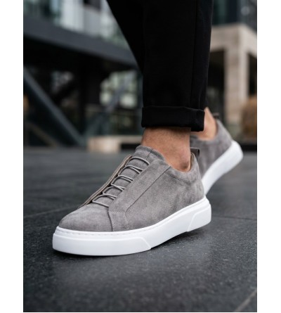 BA0581 Erkek Sneaker Günlük Casual Spor Ayakkabı Gri Süet Beyaz Taban BA0581 Erkek Sneaker Günlük Casual Spor Ayakkabı Gri Süet Beyaz Taban