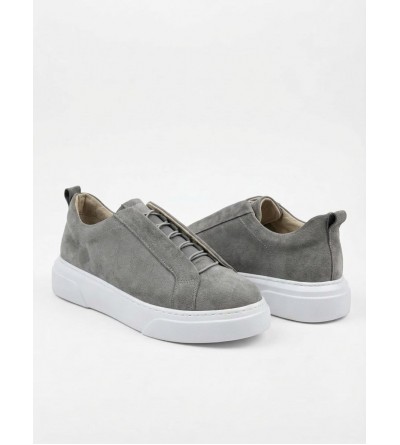 BA0581 Erkek Sneaker Günlük Casual Spor Ayakkabı Gri Süet Beyaz Taban BA0581 Erkek Sneaker Günlük Casual Spor Ayakkabı Gri Süet Beyaz Taban