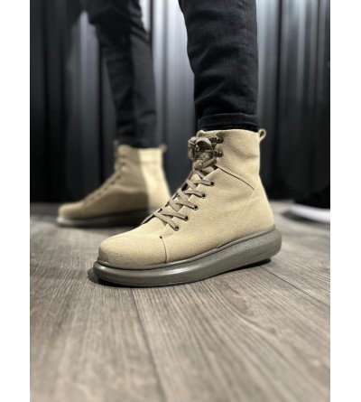 Knack Yüksek Taban Ayakkabı B-080 Vizon Süet Knack Yüksek Taban Ayakkabı B-080 Vizon Süet