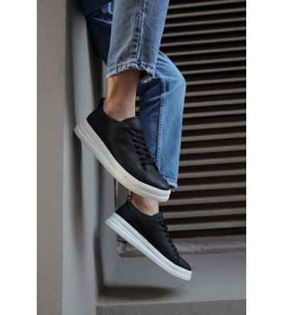 Knack Sneakers Ayakkabı 010 Siyah (Beyaz Taban) Knack Sneakers Ayakkabı 010 Siyah (Beyaz Taban)