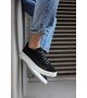 Knack Sneakers Ayakkabı 010 Siyah Süet (Beyaz Taban) Knack Sneakers Ayakkabı 010 Siyah Süet (Beyaz Taban)